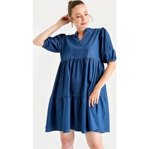 Balloon Sleeve Coat Denim Dress Dresses for women summer 2021 elegant sexy party short for women summer bridesmaid dress