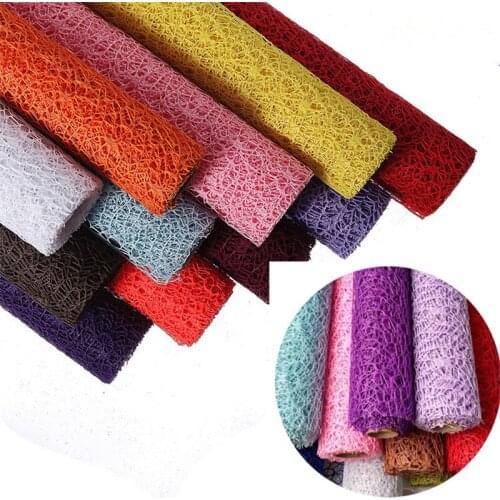 1 Roll Luxury Gift Wrapping Paper Flower Packing Material Wedding Party Decorations Jacquard Mesh Gauze Element 5 Yard*50cm