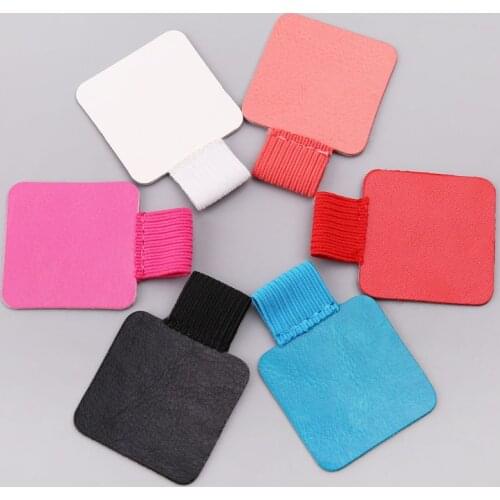 3Pcs Square Leather Pen Clip Self-Adhesive Pencil Elastic Loop For Notebooks Journals Clipboards Pens Holder 5 Colors Wholesale