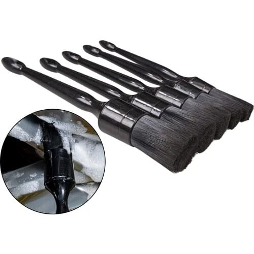 5 PCs Car Cleaning Detailing Brush Set Dirt Dust Clean Brush For Car Motorcycle Interior Exterior Air Vents Clean