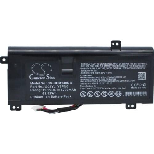 CS 6200mAh/68.82Wh battery for DELL Alienware 14,Alienware 14(Mid 2013),Alienware 14D-1528,Alienware 14X R3