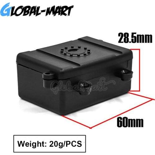 RC Car Radio Receiver Box Black Plastic for 1/10 1:10 Axial SCX10 D90 D110 RC Crawler Car Part