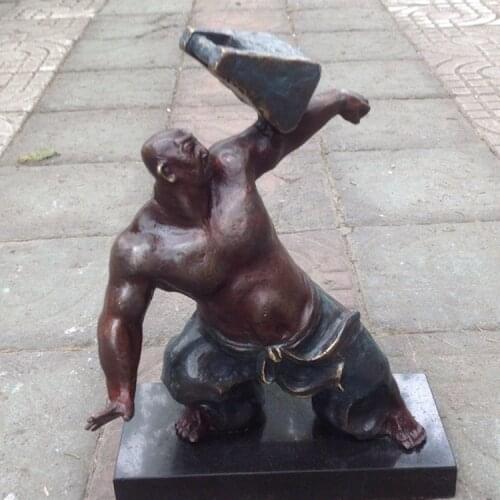 The bronze statue of the works of art sports play Home Furnishing buildings tools lighter wedding Decoration Brass