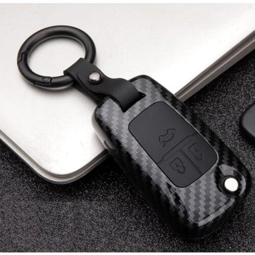 Carbon fiber ABS Car Remote Smart Key Case Cover For Buick Chevrolet Cruze Opel Vauxhall Mokka Encore Flip Auto Key Shell