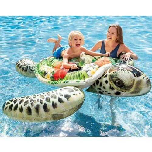 Kids Adult Inflatable Turtle Pool Float Inflatble Pool Floats Swimming Pool Fun Raft Beach Swimming Ring Air Raft Bed