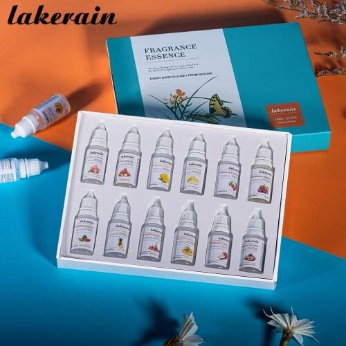 1 Set Flower Fruit Essential Oil Diffusers Essential Oils Strawberry Mango Passion Fruit Coconut Flavoring Oil for DIY Lip Gloss