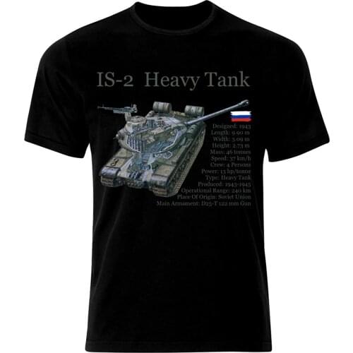 WW2 Soviet Army Russia IS 2 Stalin Tank T-Shirt Panzer Armure War Summer Cotton O-Neck Short Sleeve Mens T Shirt New Size S-3XL