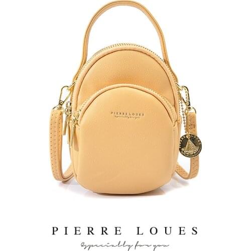Pierre Louis Personality Fashion Solid Color PU Leather Large Capacity Ladies Fashion Backpack