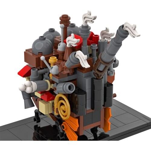 MOC Movable Moving House Castle Cartoon Movie Villa Building Blocks Set Bricks DIY Model Sets for Children Stitching Toy Gift