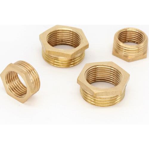 1/8" 1/4" 3/8" 1/2" 3/4" 1" - 2" BSP Male To Female Brass Reducer Bushing Pipe Fitting Coupler Connector Water Gas Fuel