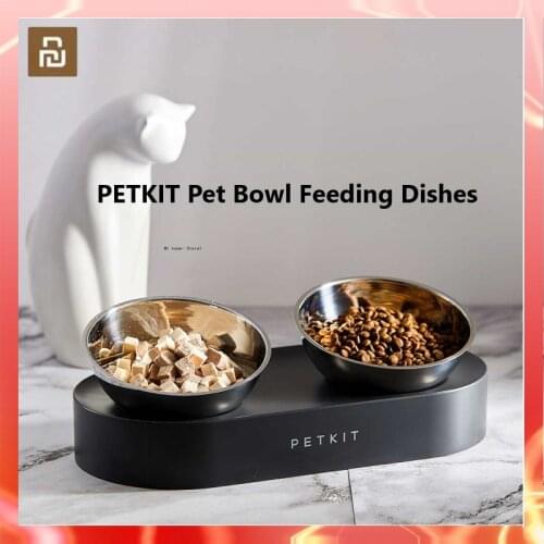 Xiaomi PETKIT Pet Bowl Feeding Dishes Adjustable Double Feeder Bowls Water Cup Cat Bowls Drinking Bowl Plastic / Stainless Steel