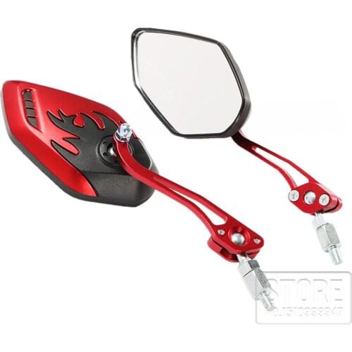 Motorcycle rearview mirror 10mm 8mm Positive motorbike scooter mirror Rearview cafe racer for yamaha honda SUZUKI