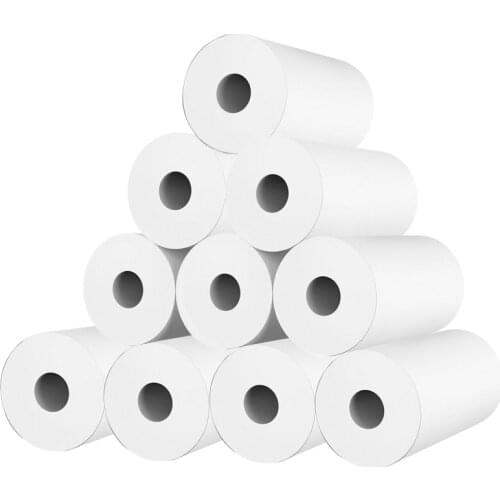 2021 New 10 Rolls White Children Camera Wood Pulp Thermal Paper Instant Print Kids Camera Printing Paper Replacement Accessories