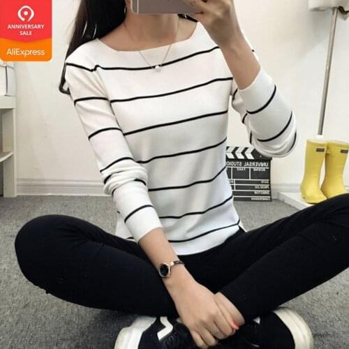 OHCLOTHING 2021 Striped collar sweater sweater autumn thin coat dress lady shirt autumn jacket female