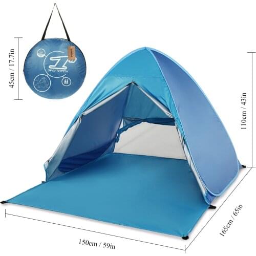 Ultralight Beach Tent Automatic Instant Pop Up UV Protection Anti UV Sun Shelter Outdoor Camping Hiking Sunshelter Awning