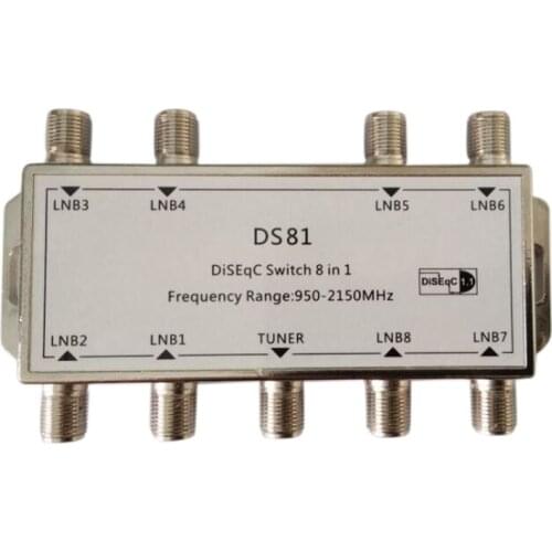 8x1 8/1 DiSEqC Switch Switch Sat Distributor Switch for 8 satellites