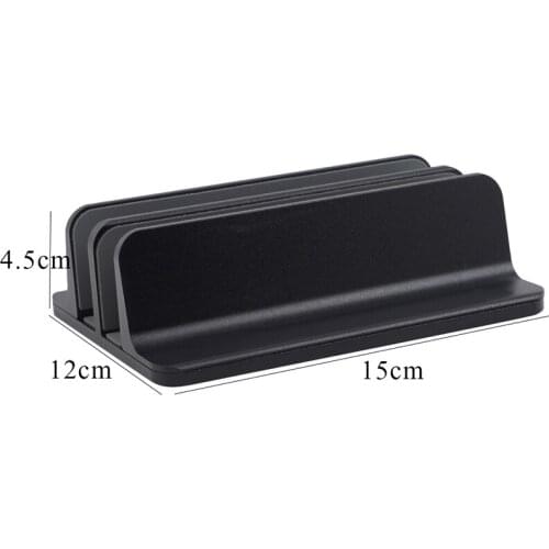 Adjustable Vertical Laptop Stand Bookshelf 2 Slots Aluminum Alloy Durable Bracket Dual Notebook PC Desk Holder Support