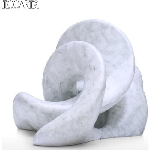Valley Sculpture Abstract Resin Sculpture Decorative Modern Art Originally Designed Marble Texture Abstract Home Decoration