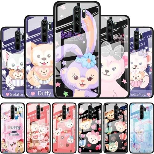 Duffy Disney Bear for Xiaomi Redmi K40 K30 K20 Pro Plus 9C 9A 9 8A 7 Luxury Shell Tempered Glass Phone Case Cover