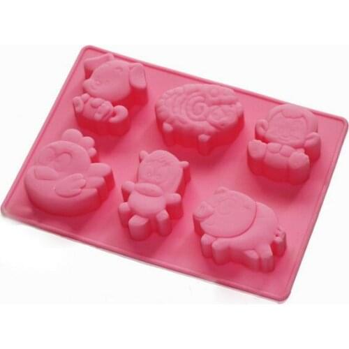 Farm Animal Meeting Silicone Mold Soap Chocolate Cookie Muffin Cupcake Tray