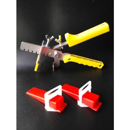 Tile Leveling System Leveler Wall Floor Tiles Locator Tile Installation Tools Plastic Clip Spacers Plier 500 Clips+200 Wedges
