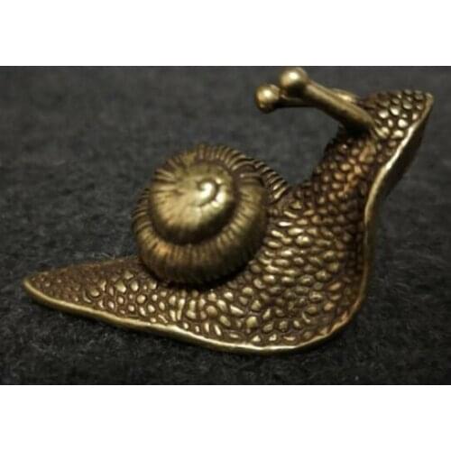 China Collection Archaize Brass Snail Small Statue Ornaments