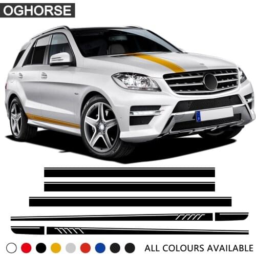 507 Style Car Door Side Skirt Bonnet Stripes Body Decal Stciker For Mecedes Benz ML Class W164 W163 W166 ML320 ML350 ML55 ML63 U
