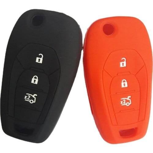 RUNFO Cover Silicon Bag For Chevrolet Chevy Cruze Flip Remote Key Shell Protective Case 3 Button Key Accessory