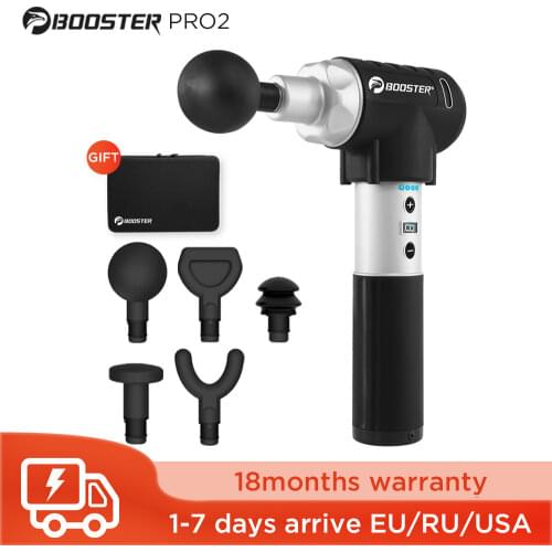 Booster Pro2 High Frequency Powerful Massage Gun for Gym Fitness Pain Relief Whole Body Relaxation with Portable Bag 5 Heads