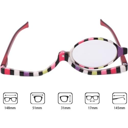 Magnifying Glasses Makeup Cosmetic Reading Glass Folding Eyeglasses +1.0~+4.0