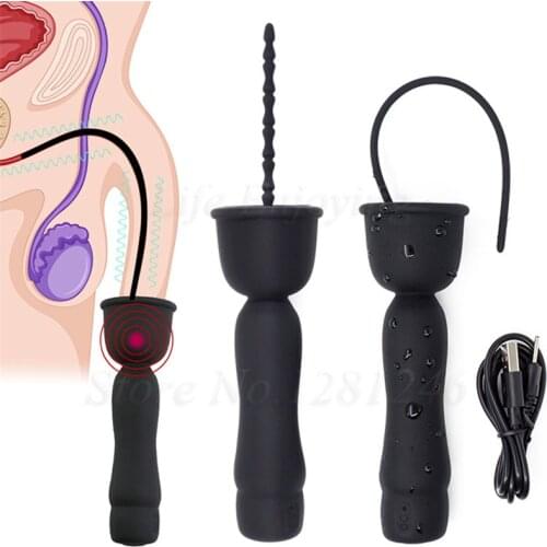 Penis Plugs Vibrator Shaking Horses Jump Egg Urethral Silicone Catheters Sounds Silicone Penis Plug Sounding Urethral Dilators