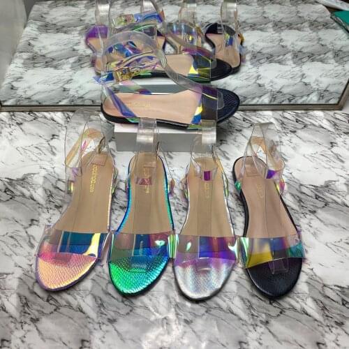 2021 Sexy Symphony new flat bottom European and American explosion summer sandals fashion womens shoes