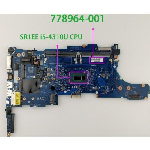 778964-001 778964-501 778964-601 802533-0C1 UMA w i5-4310U CPU for HP 740 840 G1 NoteBook PC Laptop Motherboard Mainboard