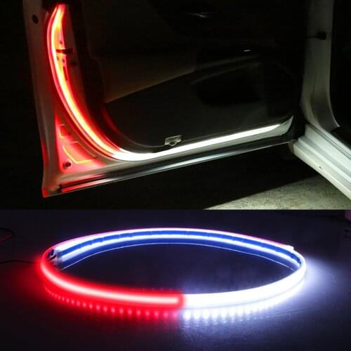 Car LED decorative Door Opening Warning Lights Strips Welcome Decor Lamp Anti Rear-end Collision Safety Universal Car Light 12V