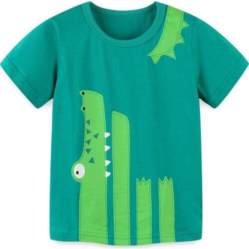 Jumping Meters Summer Ice Cream Print Cotton Boys Girls T Shirts Hot Selling Baby Clothes Short Sleeve Kids Tops
