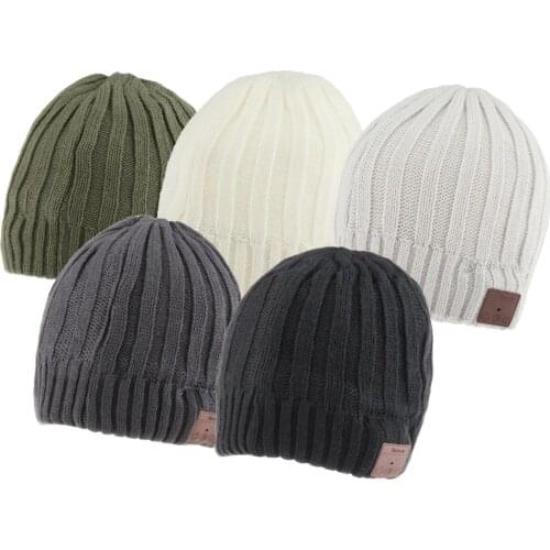 Bluetooth 5.0 Beanie Hat Headphones Music Hat with Speakers for Women Teen