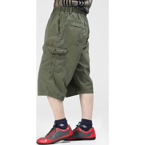 Plus sizeXL - 6 xl (133 cm) waist 133 new men 7 minutes of pants casual pants overalls elastic waist big yards pants 332