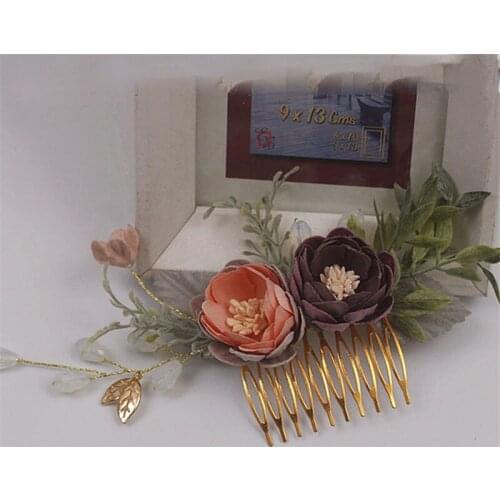 CC 100% Handmade Hair Combs Hairpins Romantic Accessories For Women Girls Seaside Beach Sweet Forest Style Rose Flower Fine 2712