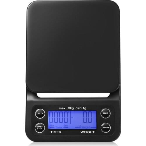Digital Kitchen Food Coffee Weighing Scale + Timer with Back-lit LCD Display