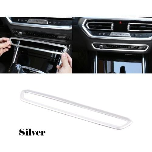 For BMW 3 Series G20 G28 325i 330d 335 2019 2020 Car Panel Center Control Volume Button Frame Cover Trim ABS Silver LHD