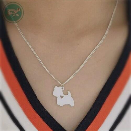 G.SKY (Buy One Get One More for Free) Handmade Boho Chic West Highland White Terrier Necklace Fashion Cartoon Dog Plated