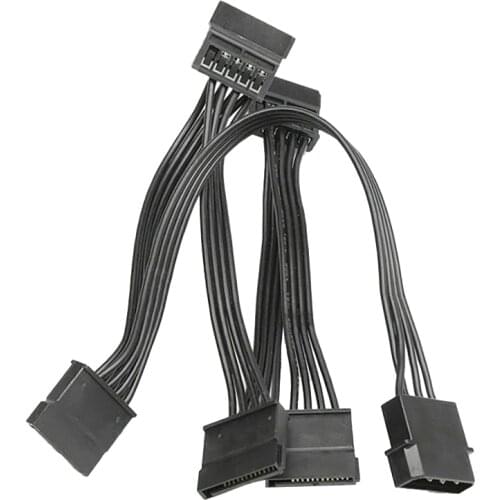 10 Pcs 4Pin IDE to 5-Port Power Supply Cable 4Pin Molex to Multi SATA Port Power Cord for Hard Drive HDD SSD PC