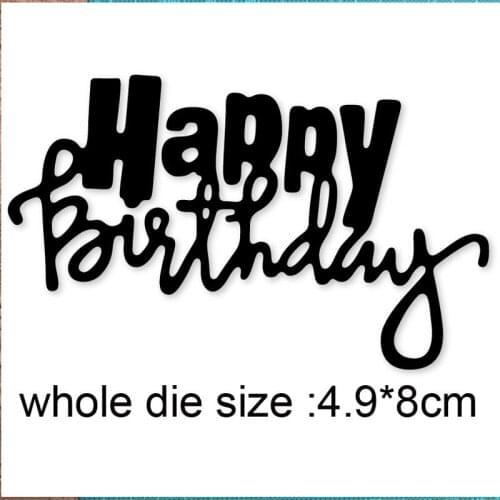 Metal cutting dies Letter Happy Birthday die cut Scrapbooking dies paper card making craft knife mould blade punch stencils dies