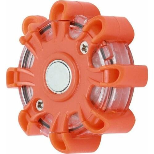 Multifunction LED Road Flares Emergency Disc Safety Light Flashing Roadside Orange Warning Light Car Beacon Color R5U9