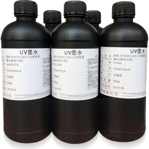 Soft Ink 500ML Bottle LED UV Ink For Epson L800 L805 L1800 R290 R330 1390 1400 1410 1500W UV Printer Ink Universal UV Ink
