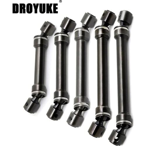 Droyuke New 1/10 Climbing Car Metal CVD Drive Shaft SCX10 D90 T4 90046 47 Transmission Shaft 81-170mm Toy car Accessories Parts