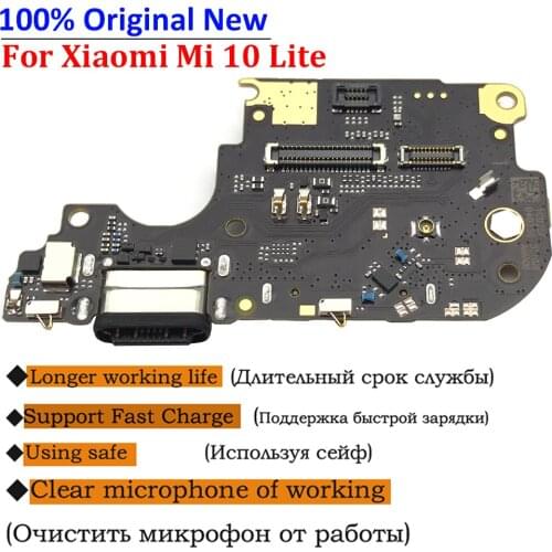 Original NeW For Xiaomi Mi 10 Lite Dock Connector Micro USB Charger Charging Port Flex Cable Micro Board For Xiaomi Mi10 Lite