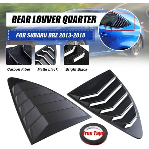 2pcs Car Rear Louver Quarter Window Panel Black Plastic For Scion FRS for subaru BRZ for Toyota 86 GT86 2013-2018 ABS Stickers