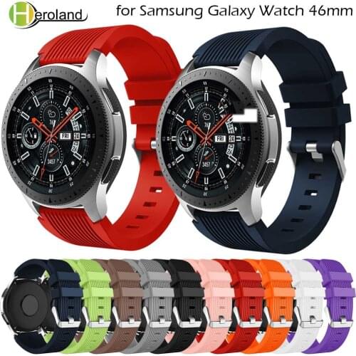 Watchbands 22mm watch strap Silicone for Samsung Galaxy Watch 46mm sports watch Wrist band For Samsung Gear S3 Frontier ciassic