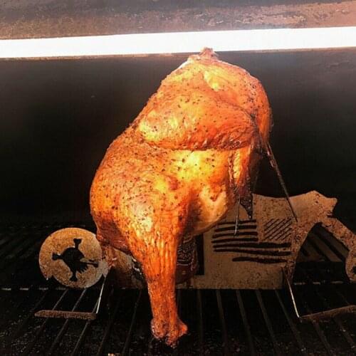 Funny Stainless Chicken Leg Rack Roaster Stand BBQ Barbecue Tools Portable Barbecue Outdoor Camping Beer Chicken Grill Beşiktaş